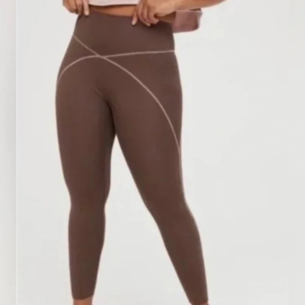 AERIE BROWN LEGGINGS - Picture 1 of 3